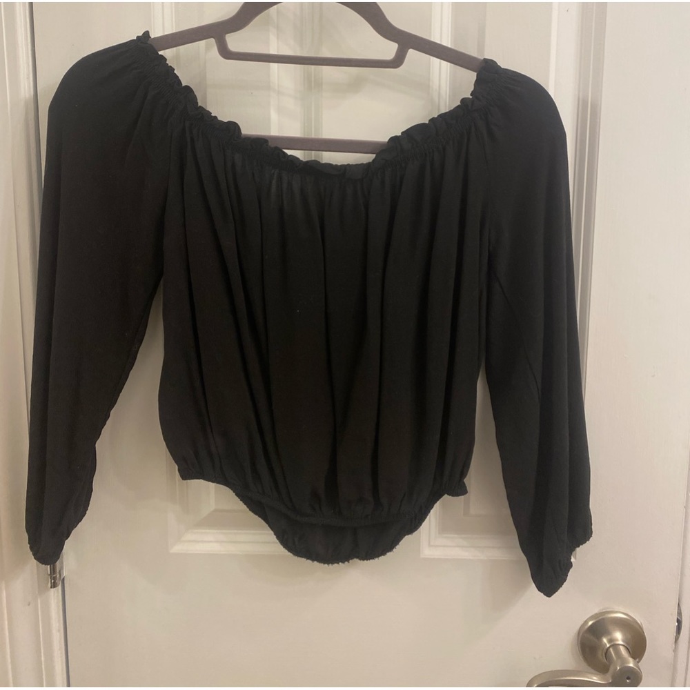 Black off the shoulder top